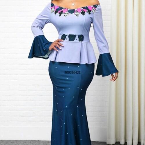 S-5XL Plus Size African Long Dresses For Women 2020 African Clothes Africa Dress Dashiki Ladies Clothing Ankara Africa Dress