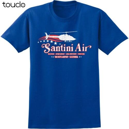 Santini Air Airwolf Inspired T-shirt - Retro 80s USA Helicopter Stunt TV Tee