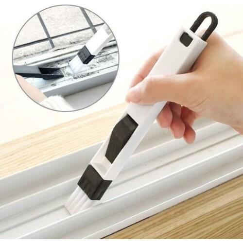 Door Window Slot Groove Cleaning Small Brush Dustpan Dead Corner Keyboard Nook Gap Brush Window Cranny Dust Shovel Clean Tool