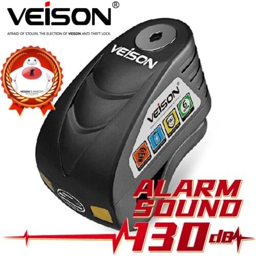 VEISON Motorcycle Alarm Bike Alarm Quad Lock Scooter Disc Bicycle Motorcycle Waterproof Election Anti-theft Padlock Accessories