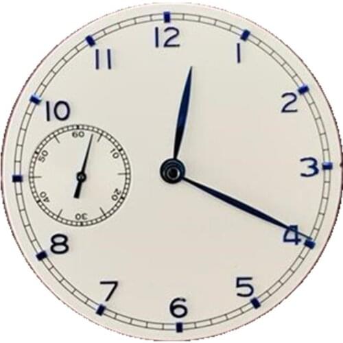 0.4mm Ultra Thin 37mm Watch Dial With Hands for ETA 6497 ST3600 Movement Replacement Accessories White Face