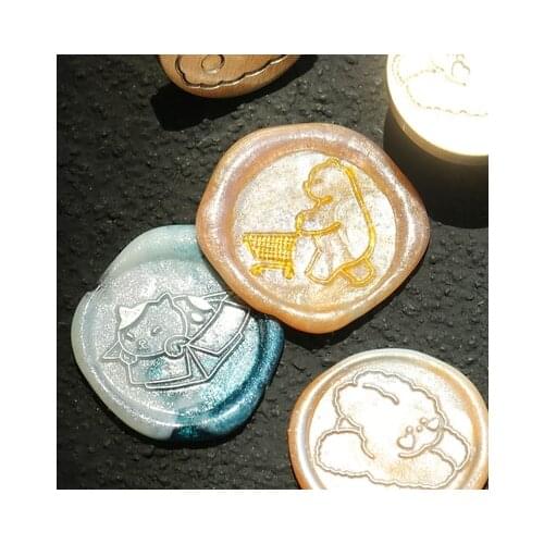 Wax Seal Stamp cute cat bear Copper Head Vintage Envelope Sealing Hobby Tools DIY Sealing Wax Decoration Craft Kits