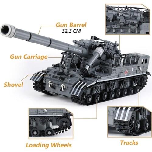 XingBao 06001 1389Pcs Military Weapon Series The T92 Tank Set Building Blocks Bricks Assembly Armored Vehicle Model Kids Toys