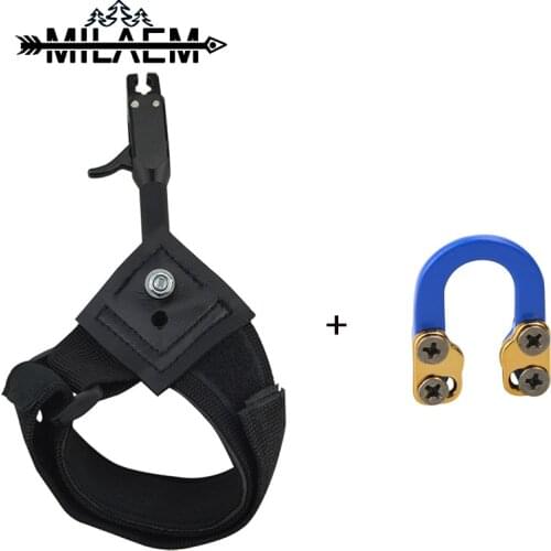 1 Pc Archery Bow Release Aid With Aluminum Alloy D-Loop Adjustable Release For Compound Bow Outdoor Hunting Shooting Accessori