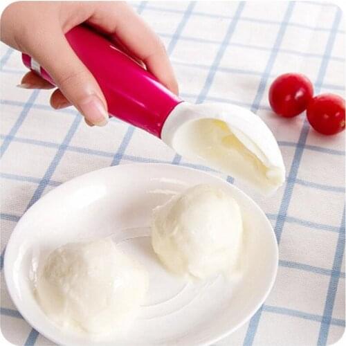 1 pc Ice Cream Spoon Food -Grade Plastic Dig Ice Cream Ball Watermelon Fruit Digging Spherical Shape Cream ice cream mold