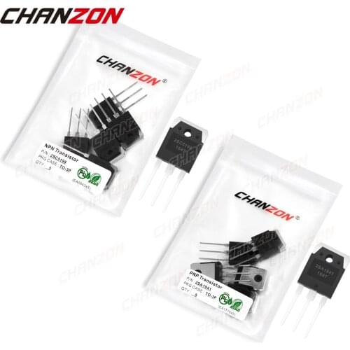 10pcs (5PCS 2SA1941 + 5PCS 2SC5198) TO-3P NPN PNP Transistor Kit Bipolar Junction BJT Triode Tube Fets DIY Integrated Circuits