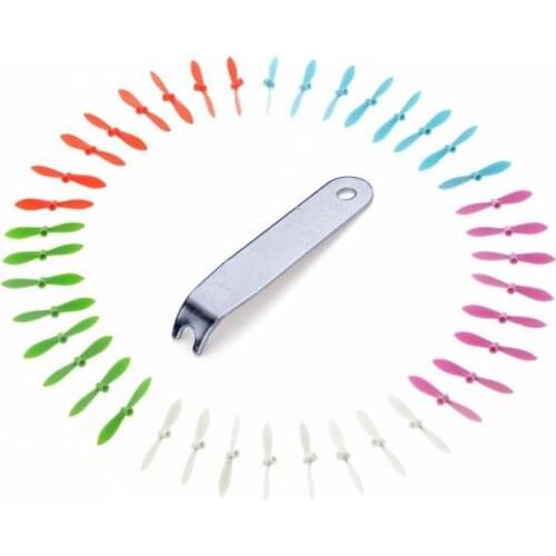 40pcs Blade Propeller + U Wrench for Cheerson CX-10 CX-10W CX-10C Quadcopter Helicopter spare parts