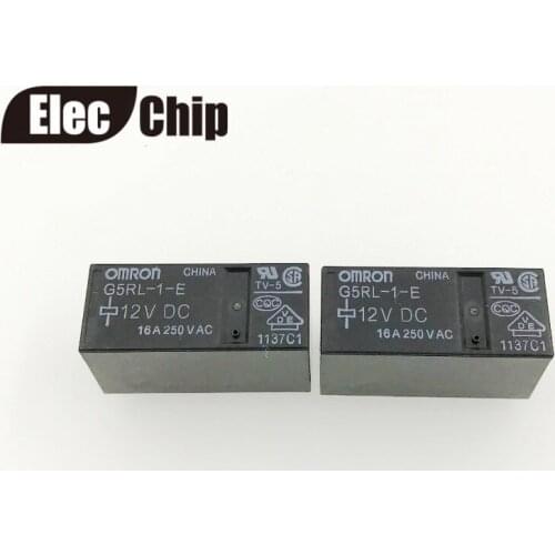 5PCS relay G5RL-1-E-12V G5RL-1-E-12VDC G5RL-1-E-DC12V 16A 8pin