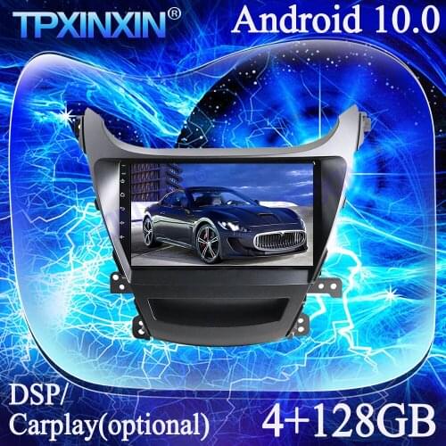 Android 10 4+128G Carplay For Hyundai Elantra 2014-2015 Multimedia Player Stereo Tape Recorder GPS Navi Auto Radio Head unit DSP