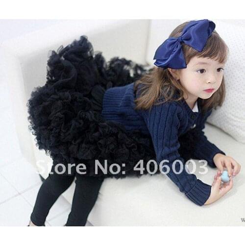Free shipping multi colors baby girls dance wear fluffy tutu skirts baby tutu girls black skirt