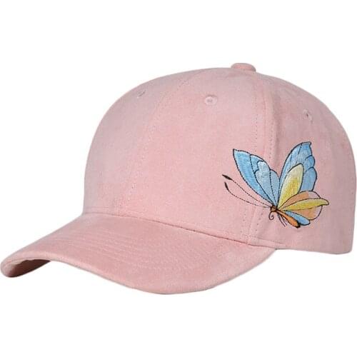 Embroidered Baseball Cap Fashion Butterfly Pattern Solid Color Outdoor Shade Hat Women And Men Street Caps Hip Hop Hats TG0080