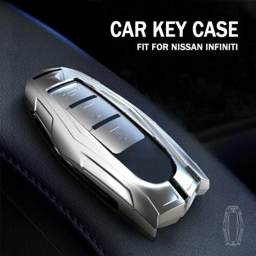Zinc Alloy Car Remote Fob Key Cover Case Bag For Infiniti Q30 Q50 Q70 For Nissan Qashqai Murano Teana Titan Juke Latio Sentra