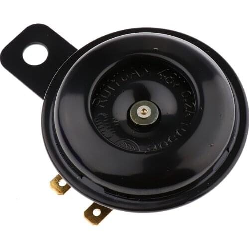 Black 48V 0.2A Loud Disc Horn Extra Sound High Tone Electric Speaker for Car Auto Vehicle Truck Motorcycle