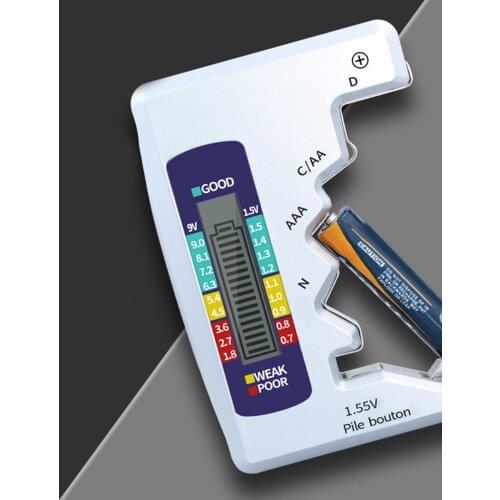 Digital Battery Tester Battery Capacity Checker for C D N AA AAA 9V 6F22 Batteries 1.5V Button Cell