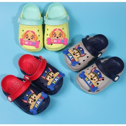 Paw Patrol Childrens Hole Shoes 2021 Summer New 1-5 Year Old Baby Sandals and Slippers Boys and Girls Non-slip Cute Beach Shoes