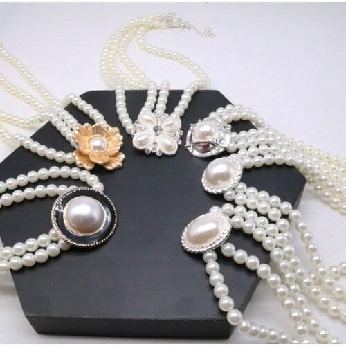 Double Strands Pearls Choker Sweet Necklace