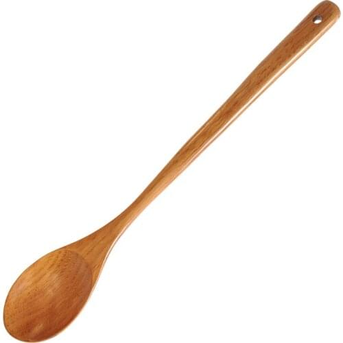 M7DF 16.5 inch Giant Wood Spoon Long Handled Wooden Spoon For Cooking And Stirring Kitchen Utensil