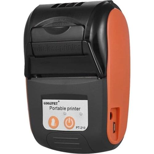 GOOJPRT PT-210 Portable Thermal Printer Handheld 58mm Receipt Printer for Retail Stores Restaurants Factories Logistics US Plug