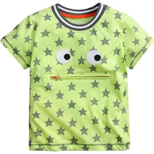 Cotton Printed Short Sleeve Baby Boys T Shirt Summer Brand Round Neck Childrens Clothes Kids Tops Tee 1-6 Yrs