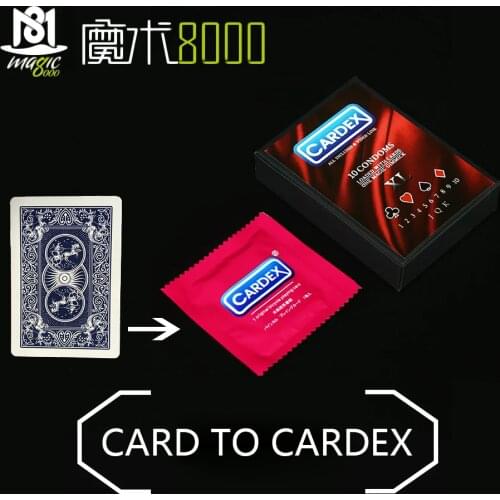 Magic Toy CARDEX Beginner Magician Close-Up Tricks Playing Card into the Sleeve Props