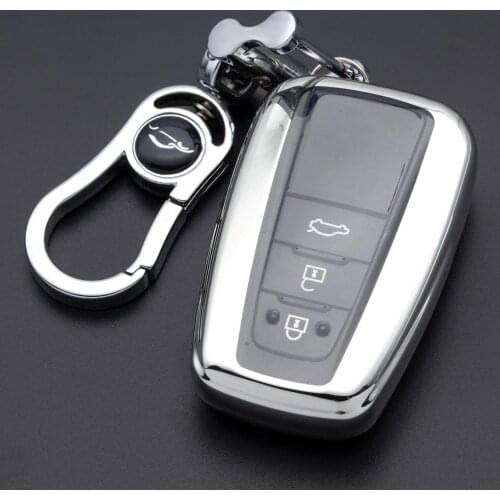 TPU Leather Type Car Key Case Cover Fob For Toyota Prius Camry Corolla CHR C-HR RAV4 Land Cruiser Prado Protector Accessories
