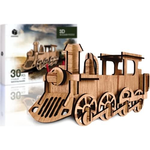 Pershang Locomotive 30 Piece Wooden 3D Puzzle