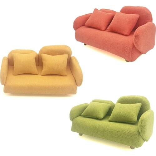 1/12 Dollhouse Miniature Furniture Sofa Couch Model Decor Toy Accessories