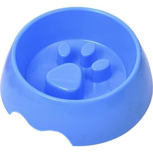 1PC Dog Slow Feeder Bowl Paw Pattern Anti-Choke Plastic Food Plate Puppy Water Feeding Device Kitten Food Bowl Dog Accessories