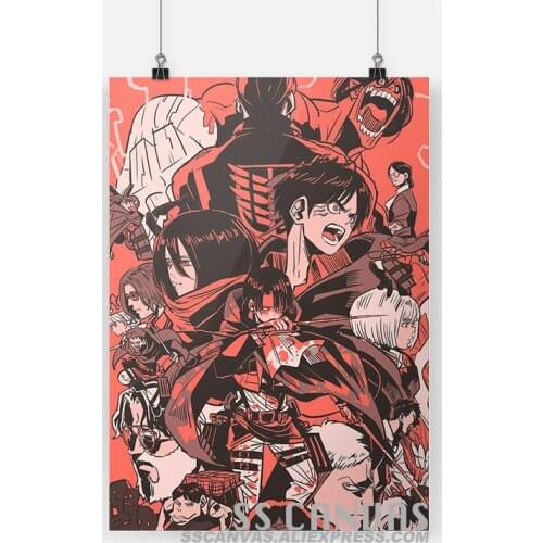 Attack on Titan Shingeki no Kyojin Canvas Painting Decor Wall Art Pictures Bedroom Study Home Room Decoration Prints Poster