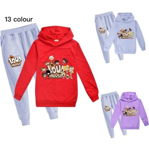 Autumn fashion casual wear boys and girls long-sleeved sweater + casual pants suit Loud House casual sports hoodie