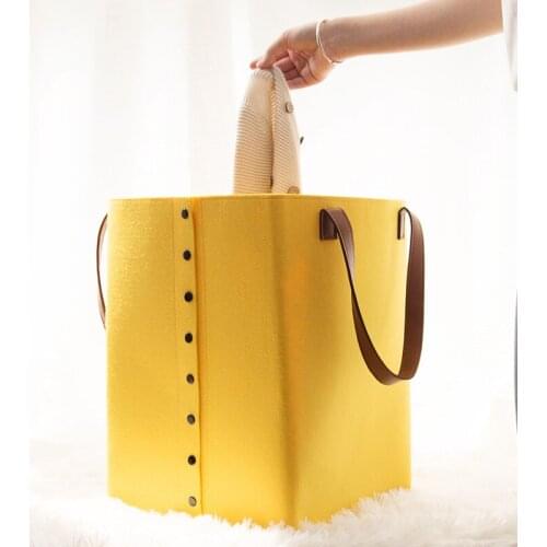 Foldable Laundry Basket Felt Toy Clothes Storage Bucket Home Dirty Laundry Basket