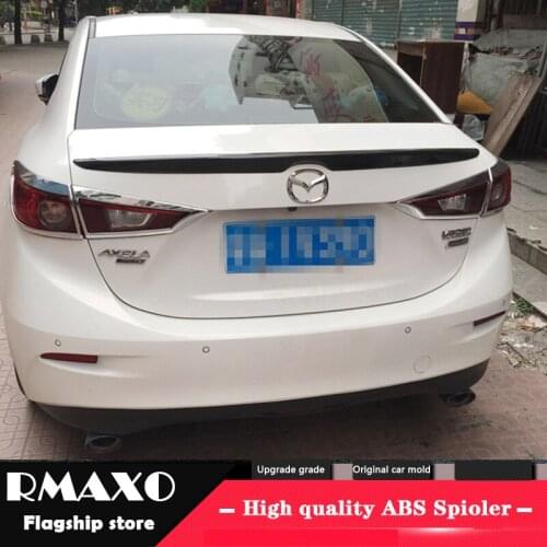 For MAZDA Axela Spoiler 2014-2016 MAZDA Axela High Quality ABS Material Car Rear Wing Primer Color Rear Spoiler