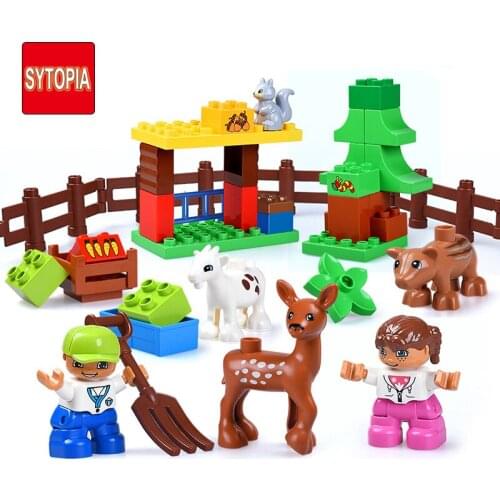 Sytopia Animals Plastic Children Building Blocks Big Size Educational Toy For Baby Kid Gift Toy Compatible With Duploe