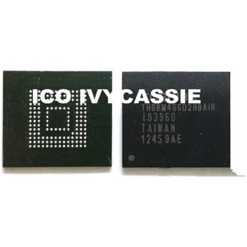 THGBM4G6D2HBAIR eMMC 8GB BGA153 NAND flash memory IC chip Used 100% Tested Good