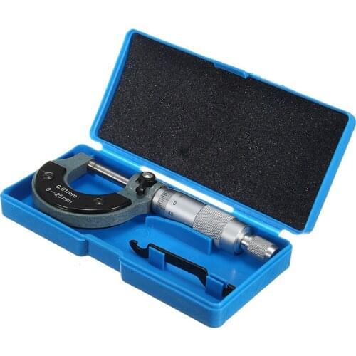 Accurate Measuring Tool 0-25mm 0.01mm Outside External Metric Gauge Micrometer Machinist Measuring with Box
