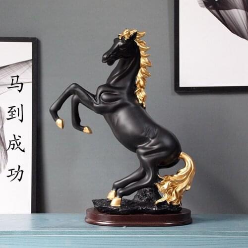 TOP ART Home store Company SHOP decorative stock market financial business bring wealth money GOOD LUCK Success horse Statue