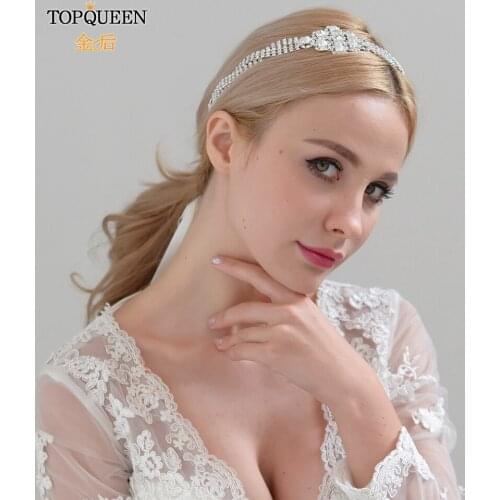 TOPQUEEN H98 wedding hair accessory for women wedding decorations in hair clips with rhinestones wedding tiara bridal headband