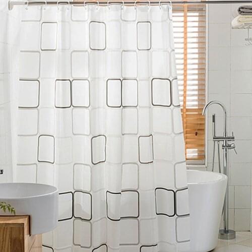 PEVA Waterproof Thicken Printed Fabric Bathroom Shower Curtain in the Bathroom for Modern Accessory Bathroom Decor Bath Product