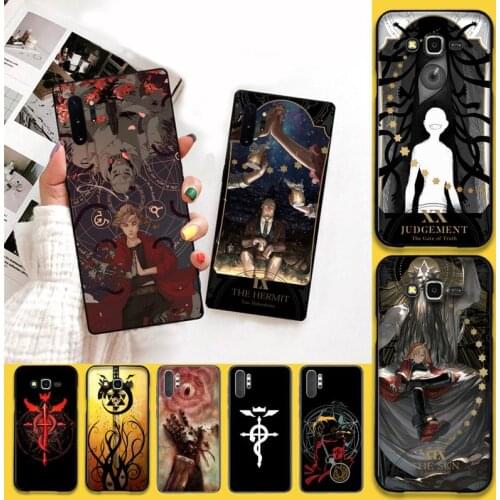 YJZFDYRM FullMetal Alchemist Anime Black TPU Soft Phone Case For Samsung Note 7 8 9 10 Lite Plus Galaxy J7 J8 J6 Plus 2018 Prime