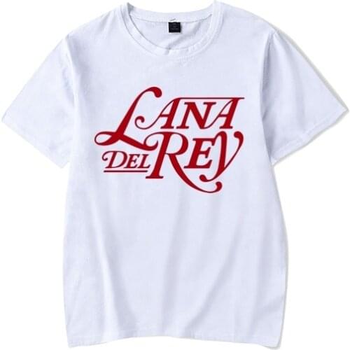 Pop Singer lana del rey letter printed women t shirt summer white short sleeve Girls casual t shirt plus size streetwear Tee top