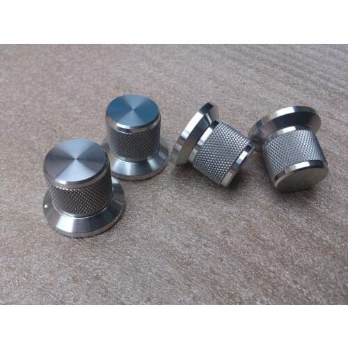 1PCS D30*H25 Knurled full Aluminum Volume knob amplifier knob silver color