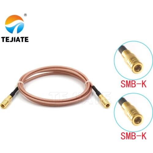 1PCS TEJIATE Adapter Cable SMB To SMB Type SMBK Convert SMBK 8-90CM 1M 1.5M 2M Length Connector RG316 Wire