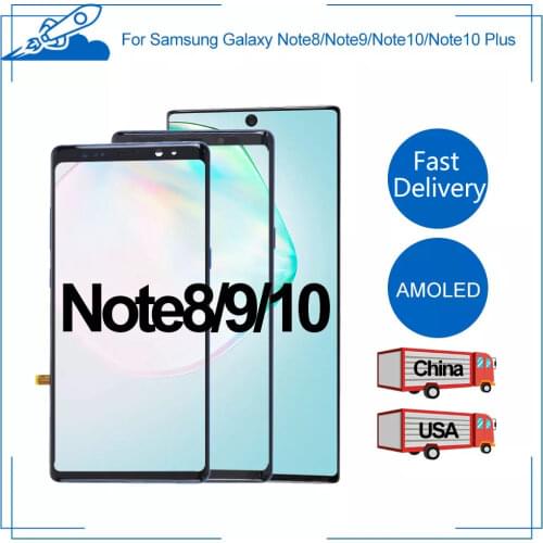 100% OEM AMOLED Display for SAMSUNG Note8 9 LCD Touch Screen Digitizer Display Assembly For SAMSUNG Galaxy Note10 Plus Pro New