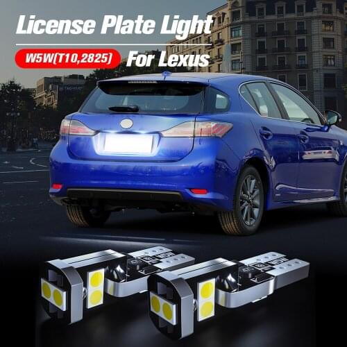 2pcs LED License Plate Light W5W T10 168 Lamp For Lexus ES300 ES330 ES350 GS300 GS430 IS250 IS350 RX300 RX330 LX470 LS430 CT200H