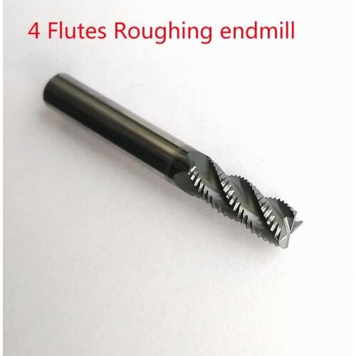 3pcs/lot D6x15x50L 6mm 4Flutes HRC45/55/60 lengthen Roughing end mill Spiral Bit Milling Tools CNC Corn Endmills Router bits