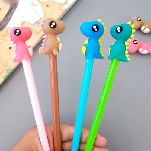 40 PCs new cartoon animal creative cute dinosaur neutral pen children anime black pen