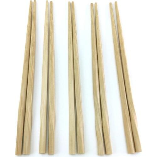 5 Pairs Reusable Bamboo Chopstick Utensil Natural Wood High Quality Healthy Chinese Tableware Sushi Chopstick