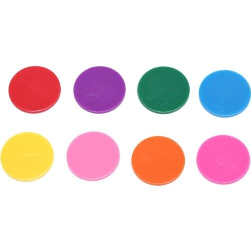 9 Colors 25mm 100Pcs/Lot Plastic Poker Chips Token Fun Family Club Board Games Toy Creative Gift Casino Bingo Markers