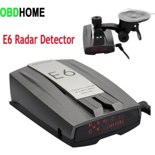 Best E6 Car Speed Measurement Radar 12V Auto Voice Speed Detector Alarm System Mobile Single Display Road Safety Warner Radar
