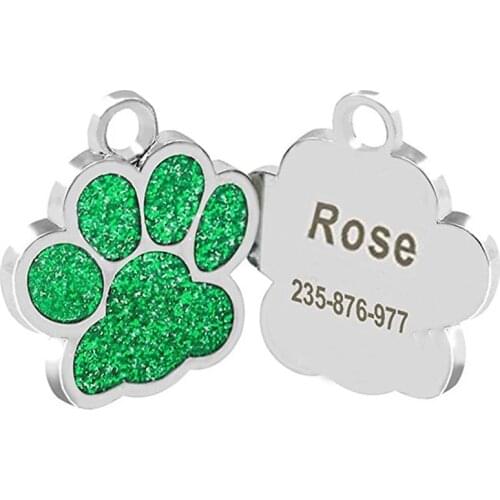 1pc Personalized Cat Dog ID Tag Free Engraving For Doggie Collar Pet Charm Name Pendant Necklace Puppy Accessory